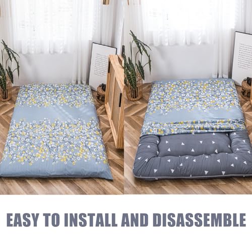 Funda de futón hipoalergénica con cremallera lavable para dormitorio 6