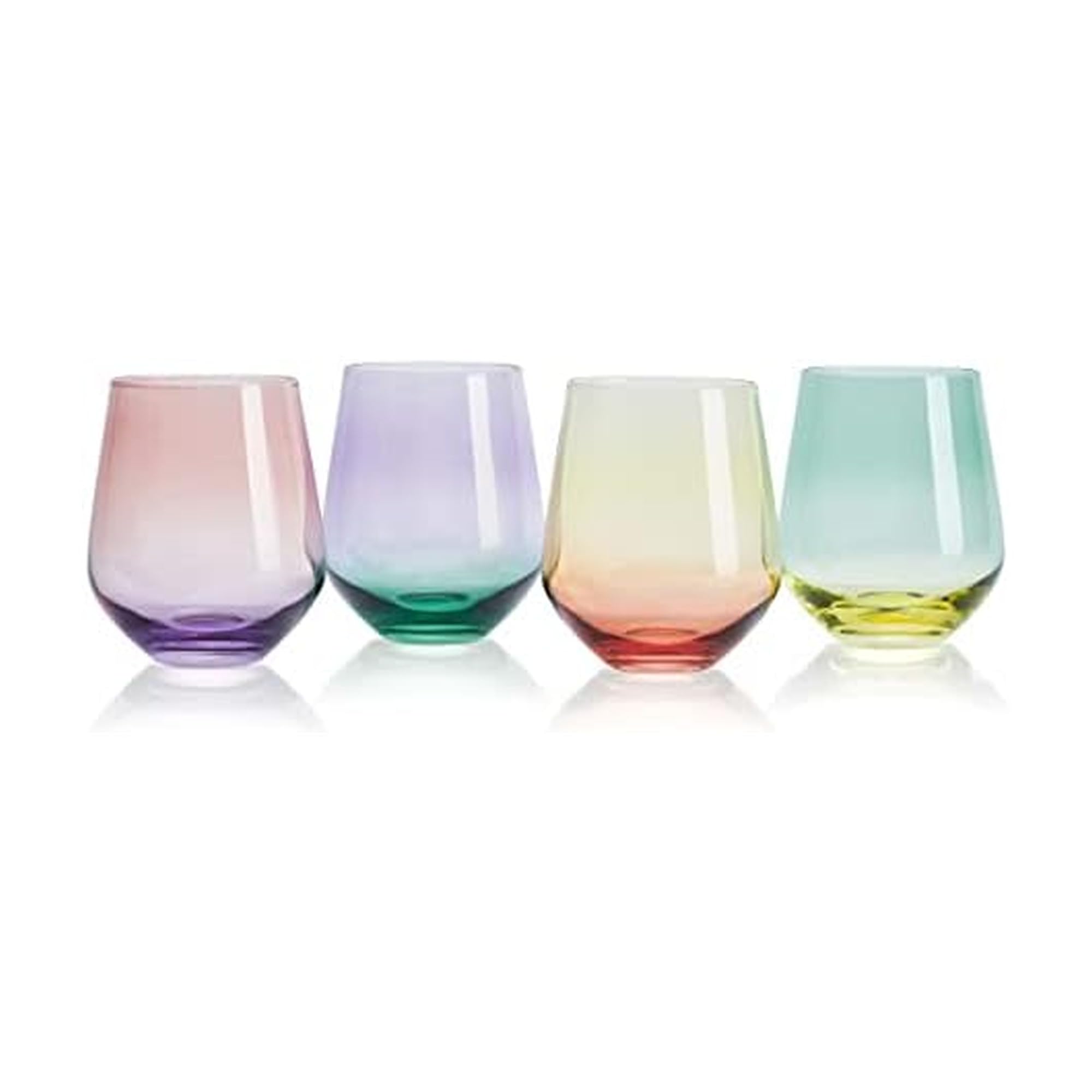 Verres à vin sans pied Mikasa Chroma arc-en-ciel de 388 ml pour service de table