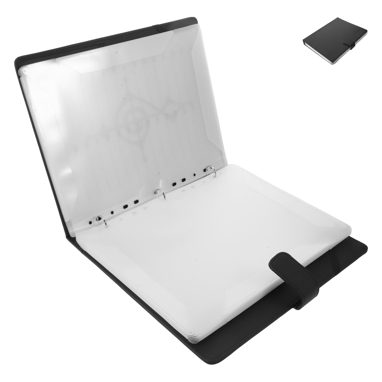 PU Leather Music Score Folder with Pages Magnetic Closure Elastic Strap And Corner Pocket Sheet Music Binder for Piano Guitar And Orchestra Use