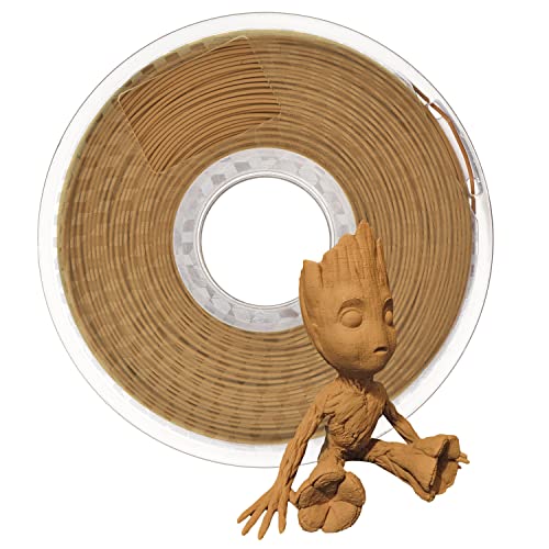 Image of iSANMATE 3D Printer Filament - Yellow Pear PLA+ Wood Filament 1.75mm, 1kg Spool (20% Real Wood Fiber)