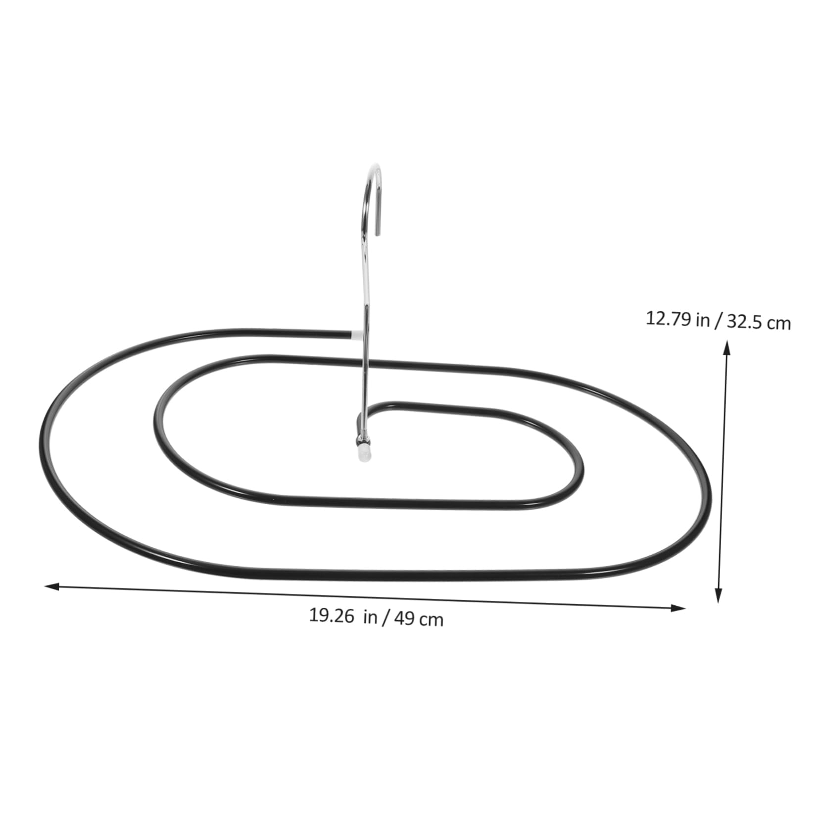 Bettlakenaufhänger mit Runden Glatten Kanten aus Stahl Spiral Schwarzer Schwer Belastbar zum Trocknen von Bettwäsche und Decken zu Hause