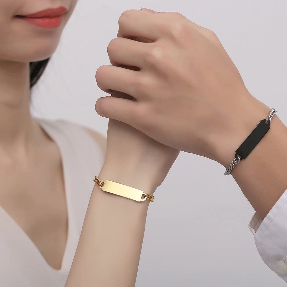 Pulseras de la amistad de acero inoxidable para mejores amigas/hermanas/parejas. Regalo inspirador para celebrar tu vínculo