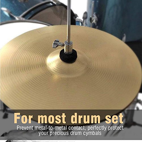 Alomejor Drumset Kit Accessories Cymbal Stand Felts Clutch Felts Hi Hat Cup Felts Cymbal Wing Nuts Cymbal Sleeves And Metal Gaskets Replacement #TOP1
