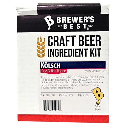 Brewer's Best One Gallon Home Brew Beer Ingredient Kit (Kolsch)