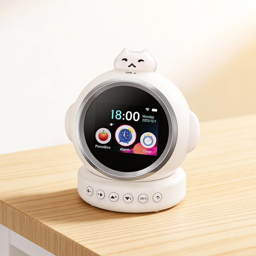Altavoz AI Asistente de Voz WiFi Pantalla Táctil HD Gestor de Tiempo Inteligente con Luz RGB TF