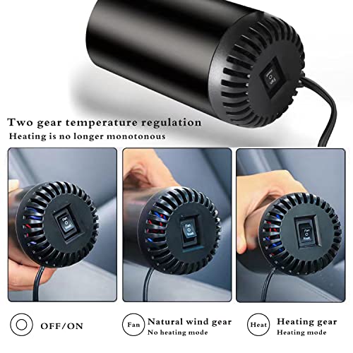 image for Ahcjyeejk Portable Car Heater, 12V 150W Windshield Defogger and Defros