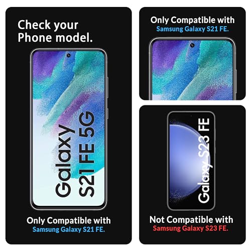 Image of ArmourPro Tempered Glass Compatible for Samsung Galaxy S21 FE 5G (6.4 Inch) With Back Nano Membrane, Edge-to-Edge Protector Coverage With Easy Cleaning Kit | Black