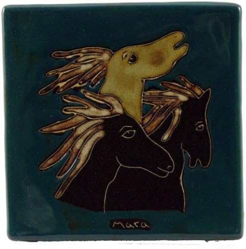 6 Inch Horses Trivet (Tile)