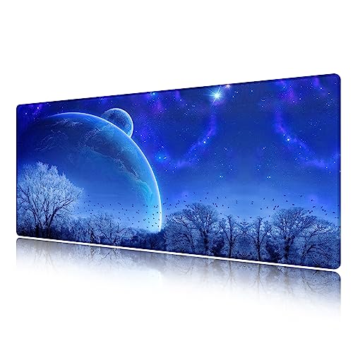 Tapis de souris gaming bleu LL-COEUR XXL surface ultra fine 2mm et base antidérapante