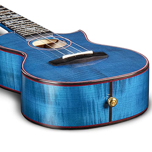 Enya Ukulélé électrique EUT-Flower EQ 66 cm 5A Corps en érable massif rayé avec micro A2U, incrusté de perles blanches… - Les Beatles, Paul McCartney, John Lennon, RIngo Starr, George Harrison Enya Ukulélé électrique EUT-Flower EQ 66 cm 5A Corps en érable massif rayé avec micro A2U, incrusté de perles blanches… – Image 7