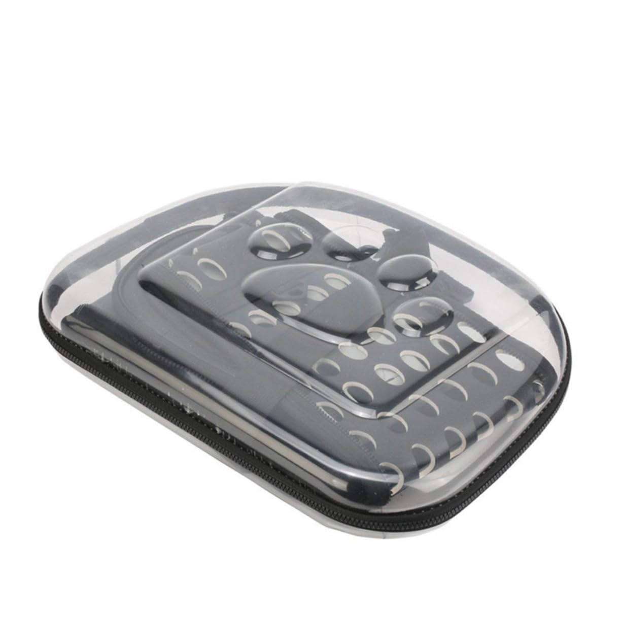 Trasportino Zaino per Gatti e Cani Pieghevole Nero in Pvc