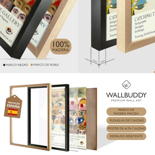 Décoration Murale Moderne Et Éclectique Wallbuddy affiche 40x50