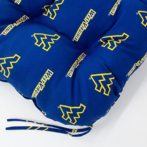 Image of College Covers Everything Comfy West Virginia Mountaineers Indoor Outdoor Settee Loveseat Bench Cushions