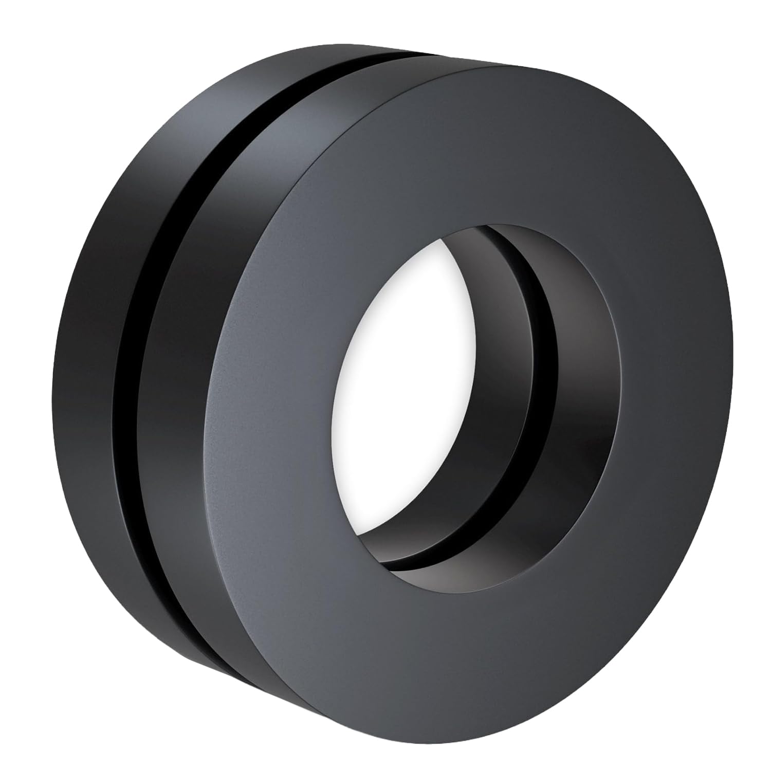 Pullox (90 x 36 x 15 mm) Donut-Shaped Ceramic (Ferrite) Magnets – Large & Safe Power Magnets for School, Craft & Industrial Use – Pack of 2