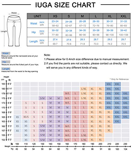 IUGA High Waisted Yoga Pants for Women with Pockets Capri Leggings for Women Workout Leggings for Women Yoga Capris - Image 7