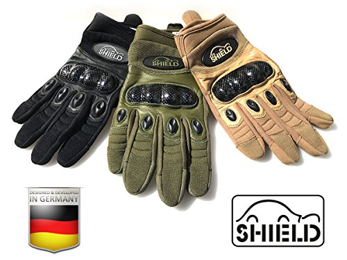 SHIELD Tactical-Carbon „Touch“ Einsatzhandschuh (Sand, L)
