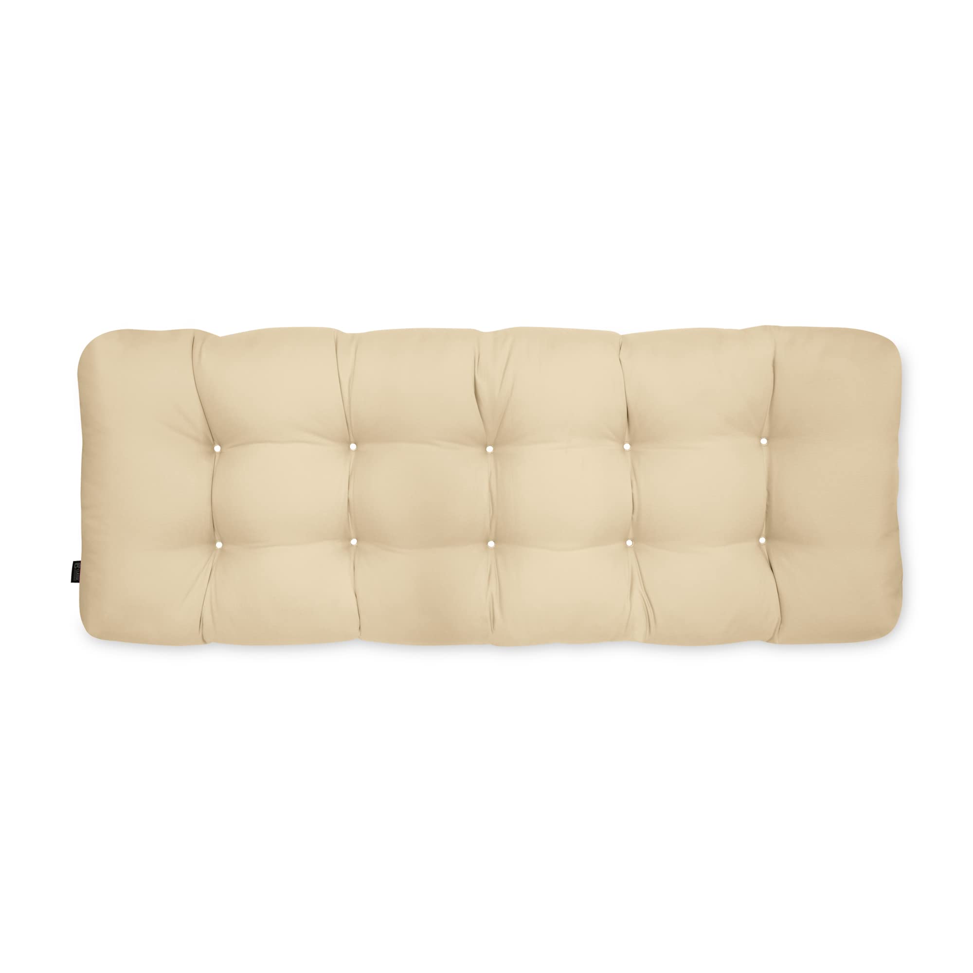 Classic Accessories 62-262-010301-EC Classic Patio Bench Cushion, Soft Beige, 48W, 48" W x 18" D x 5" Thick