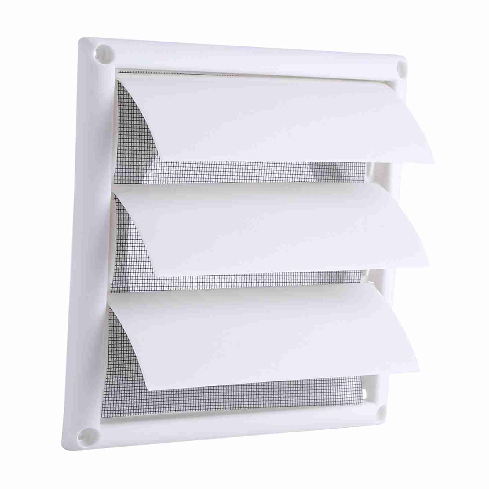 Milltrip Gravity Wall Grille, Plastic Air Vent Grille Cover with Non-Return Shutter and 15cm Round Spigot