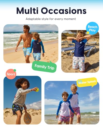 Image of maamgic Boys Swim Trunks with Compression Liner Toddler Stretch Swim Shorts