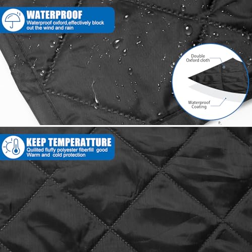 DaisyInner Garage Door Screen for Winter 16x8ft Garage Door Insulation Kit for 2 Car Garage Magnetic Thermal Garage Door Curtain Oxford Garage Door Cover Blanket, Weatherproof, Windproof, Soundproof