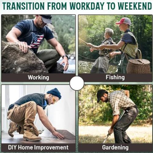 Lunash Mens Pants, Flexcamo - Tactical Waterproof Pants, Multi Pockets Stretch Waterproof Quick Dry Work Pants4