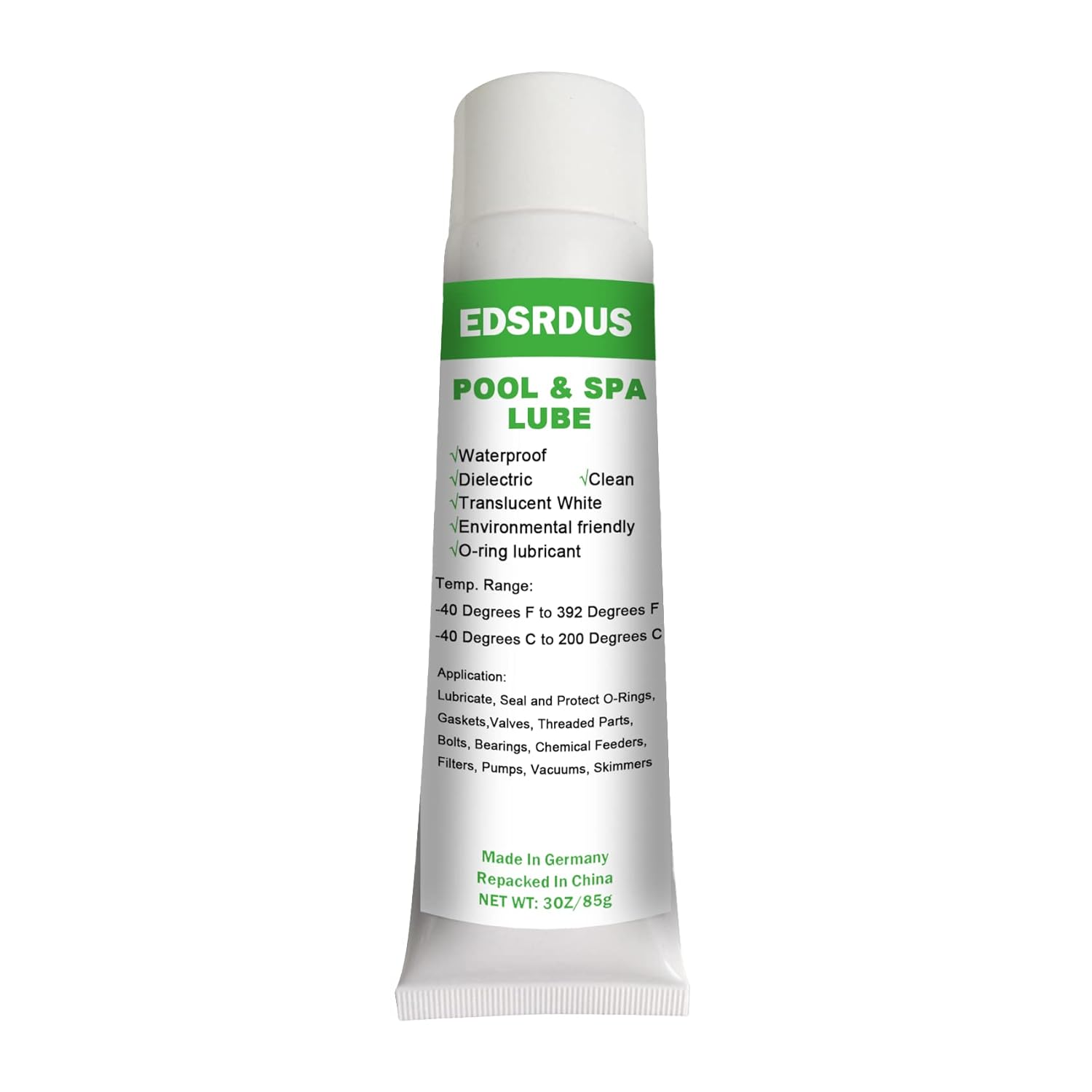 EDSRDUS Pool & Spa Lube Silicone Grease with PTFE for ORings Gaskets Valves