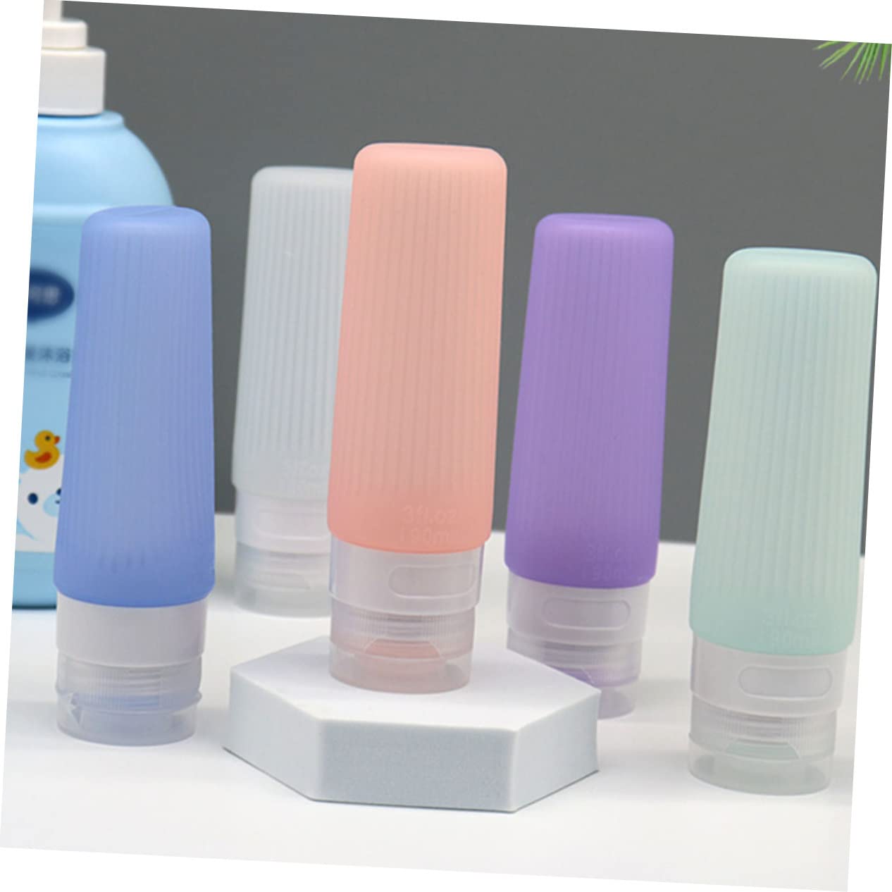 MAGICLULU 3 Set Di Contenitori Da Viaggio Colorati Flaconi Di Lozione Comprimibili Per Articoli Da Toeletta E Shampoo 4 Pezzi * 3
