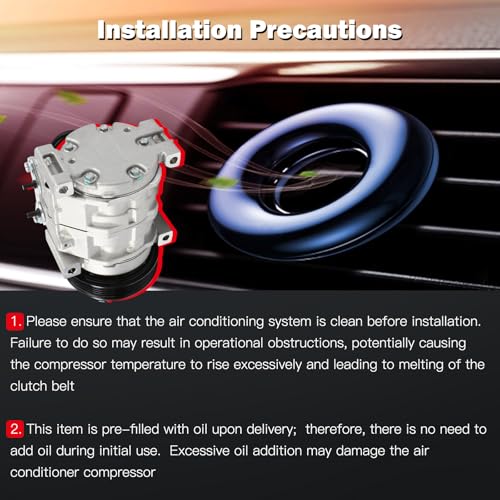 Image of cciyu Air Conditioning Compressor Fit for Suzuki Aerio 2.0L 2.3L 2002-2007