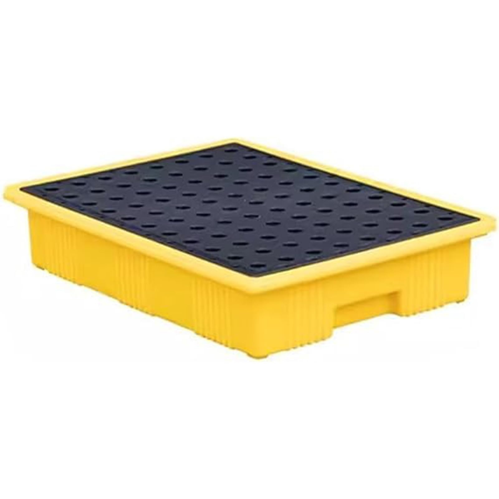 Plataforma de polietileno para contención de derrames de tambor con rejilla para uso industrial, ideal para departamentos de reparación de tiendas 4S, almacenes y laboratorios