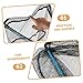 Yardwe Portable Fishing Net Large Fish Net Sturdy Aluminum Collapsible Fishing Basket for All Anglers