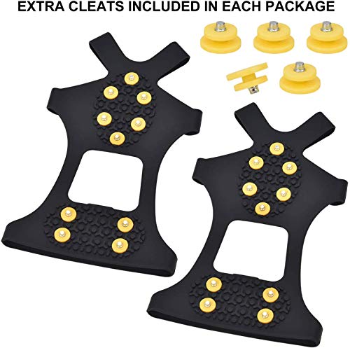 Image of Aliglow Ice Cleats Crampons for Shoes and Boots - Snow Steel Traction Grips