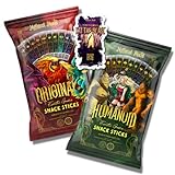 Mythical Meats Original & Humanoid Sampler Pack BUNDLE – 20 Exotic Game and Beef Snack Sticks – Dried & Dehydrated Meats Seasoned to Perfection – High Protein Snack Sticks