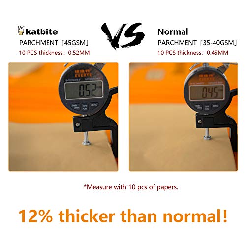 image for Katbite Heavy Duty Unbleached Parchment Paper 200 pcs, 12x16 inch Parc