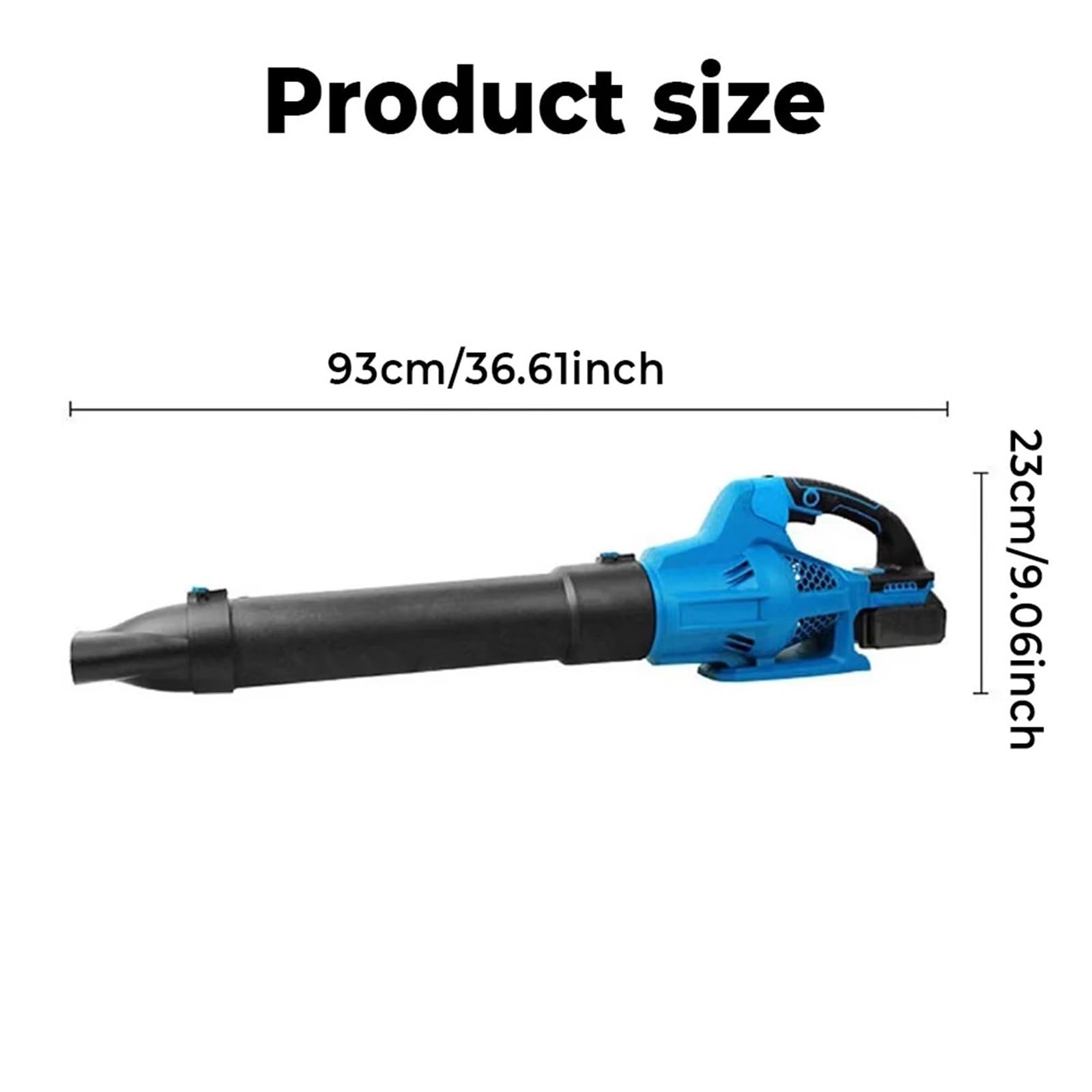 Soffiatore per foglie senza fili Aeratore Senza Fili Per Batteria Da 20 V. Forte Foglia Di Energia Eolica Per Strumenti Pulizia Del Giardino Per La Rimozione Della Neve 18 V-21(Blue)
