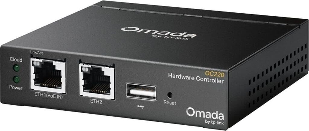 Omada OC220 - Controller hardware, controller di rete aziendale con gestione ibrida nel cloud, per un massimo di 100 punti di accesso, 10 gateway e 20 switch
