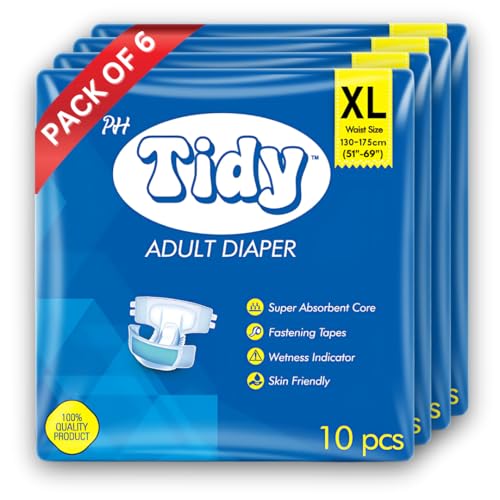Image of Tape Style Super Absorbent | Unisex | Waist Size (51-69 Inches) Adult Diaper - XL (60 Pieces)