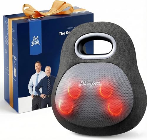 Image of BOB AND BRAD Cordless Back and Neck Massager with Heat, FSA Eligible HSA 4D Shiatsu Massage Pillow for Pain Relief Deep Tissue, 6H Battery, Gift for Stress Relief at Home Office & Car