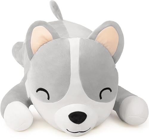 Miniatura 5 de Shiba Inu - Almohada de felpa de 47 pulgadas, linda almohada larga para perro, corgi akita, juguete de felpa suave, cómodo cojín de felpa para niñas