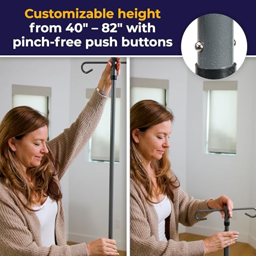 Image of Drive Medical Economy Removable Top I. V. Pole, Silver Vein