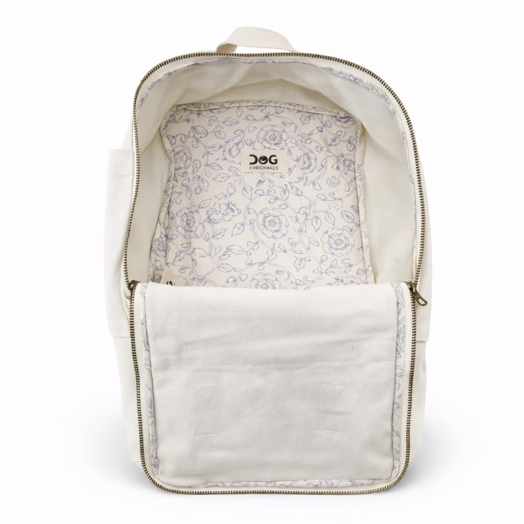 DOG D Originals Iram Square Backpack – Stylish, Functional & Versatile (Ivory) 2