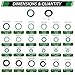 Japtend 40pcs A/C Compressor Seal Washers and 175pcs A/C O Rings Assortment Kit, 24 Sizes Air Conditioning Compressor Port Gasket for Automotive Replacement.