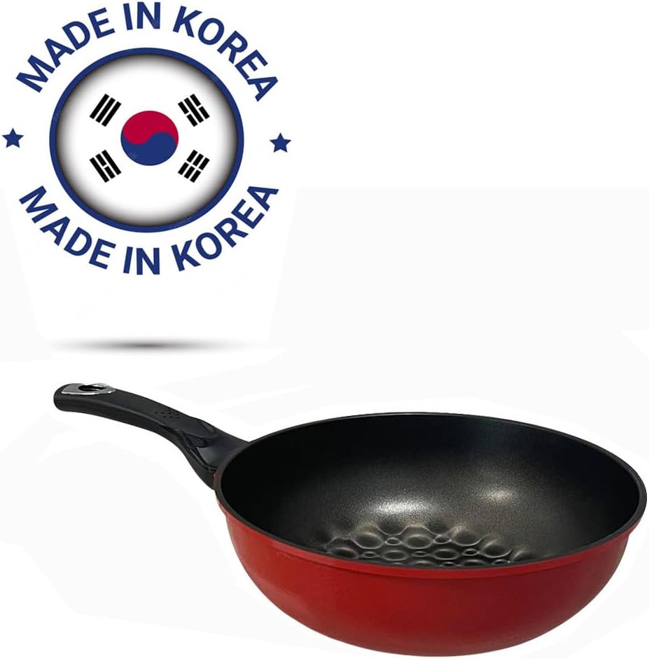 MH GLOBAL MADE IN KOREA - 3D Diamond Coating Nonstick Wok Cookware 13-1/2'' (34cm)