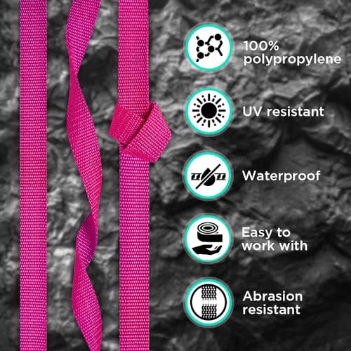 Image of TECEUM 3 /4 inch & 5 /8 inch & 1 inch & 1.5 inch & 2 inch Webbing - 10 25 50 Yards - 40+ Colors - Heavy Duty 1 Inch 1.5 Inch 2 Inch Backpack Straps - Webbing for Outdoors Indoors Crafting DIY