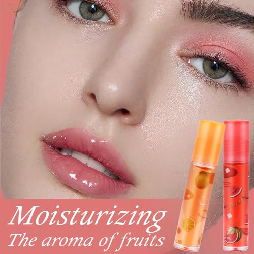 6. Bild von KUIRUNRX® Roll On Glitter Lipgloss, Farblos Durchsichtig, Glitzer-Aufrollen, Obst Geschmack Feuchtigkeitsspendende Lippenstifte für Trockene Lippen (Fruity, 6pcs)