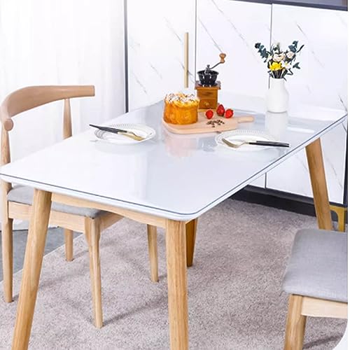 Nappe en PVC transparent protecteur table 2mm dimensions 110x190cm rectangulaire