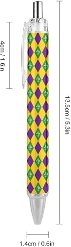 Miniatura 2 de Mardi Gras Carnival - Bolígrafos retráctiles de trabajo, bolígrafos de oficina para hombres y mujeres, suministros de oficina