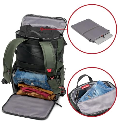 Mochila para cámara sin espejo con compartimento extraíble que evita robos 5