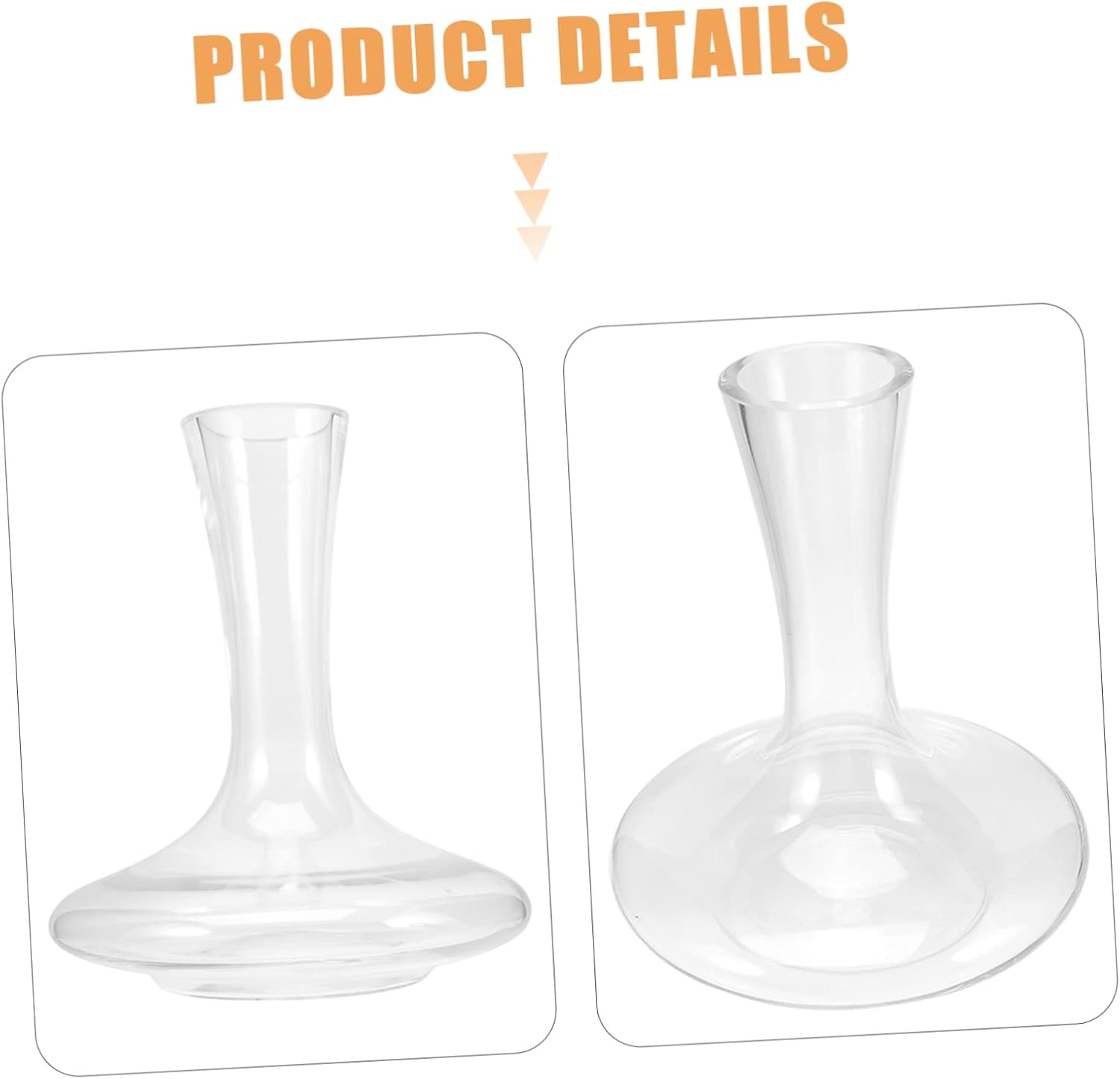 Luxshiny Glass Wine Decanter Handle and Slanted Spout 1.5L Crystal Liquor Divider Pitcher for Home and Party Use for Aerating and Serving Red Wine