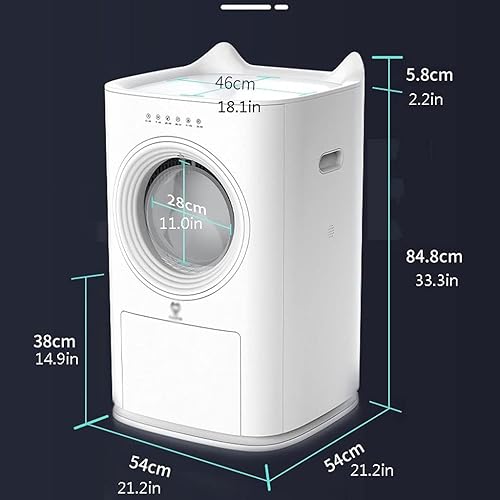KIZQYN Inodoro para mascotas innovadora caja de arena automática inteligente para gatos pala eléctrica para gatos inodoro antiolor caja de arena
