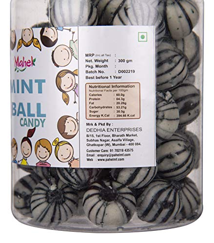 Image of Mahek Flavoured Mint Ball Candy 300 Gram